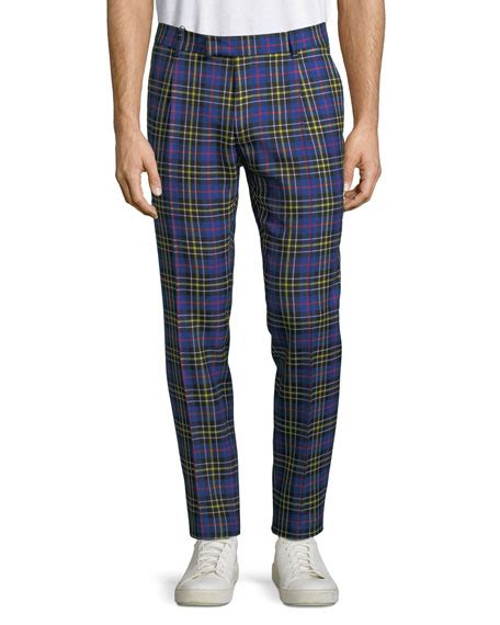 mens burberry pants|burberry plaid pants men.